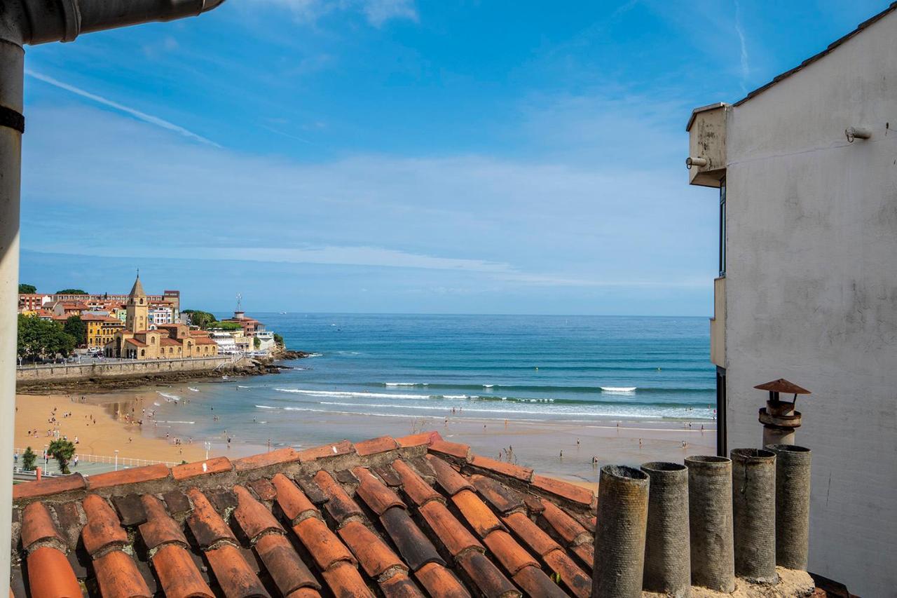 기욘 183A Apto En Pleno Centro Con Vistas Al Mar 아파트 외부 사진